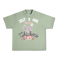 Oil Green Just a girl who loves chickens Urban Heavy Tee - Bettercallsaul
