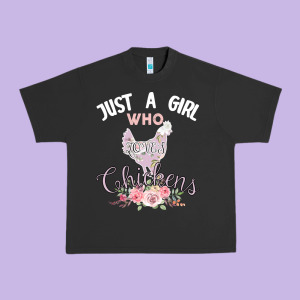 Just A Girl Who Loves Chickens Urban Heavy Tee Designed By Bettercallsaul