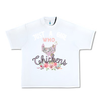 White Just a girl who loves chickens Urban Heavy Tee - Bettercallsaul