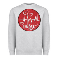 Heather Grey nurse coaster Heavyweight Sweatshirt - CowGirlArtShop