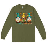 Army Green Thankful grateful blessed Long Sleeve Tee - NancyCooperArtShop