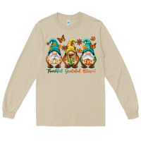 Mushroom Thankful grateful blessed Long Sleeve Tee - NancyCooperArtShop