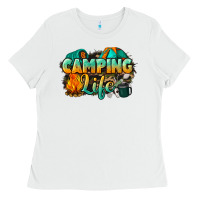 White camping life Ladies Tee - NancyCooperArtShop