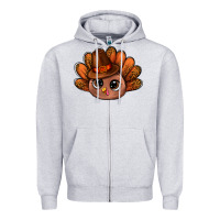 Heather Grey turkey and leopard pattern and thanksgiving hat bbs Zipper Hoodie - BundleAndBundleShop