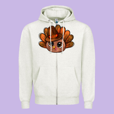 Turkey And Leopard Pattern And Thanksgiving Hat Bbs Zipper Hoodie Designed By Bundleandbundleshop