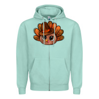 Seafoam turkey and leopard pattern and thanksgiving hat bbs Zipper Hoodie - BundleAndBundleShop