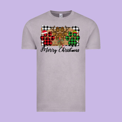 Merry Christmas Paws Vintage Tee Designed By Bettercallsaul