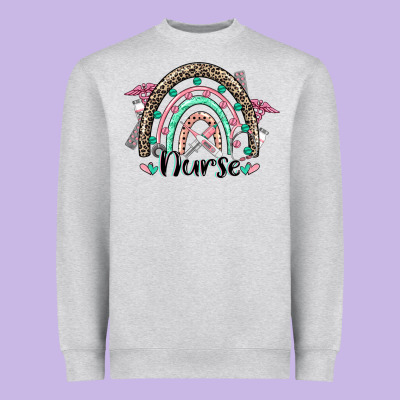 Nurse Rainbow Heavyweight Sweatshirt Designed By Cowgirlartshop