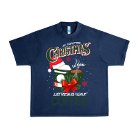 Navy All I Want For Christmas Is You Just Kidding I Want Coffee Urban Heavy Tee - Bettercallsaul