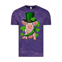 Cloud Purple st. patrick's day lucky baby pig Vintage Tee - RanaPortraitStore