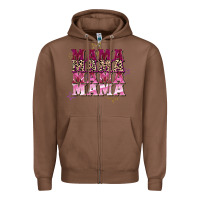 Chestnut Mama mama mama mama Mother's Day Zipper Hoodie - FaDigitalArtStudio