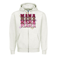 Oatmeal Heather Mama mama mama mama Mother's Day Zipper Hoodie - FaDigitalArtStudio