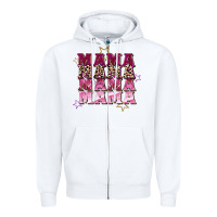 White Mama mama mama mama Mother's Day Zipper Hoodie - FaDigitalArtStudio