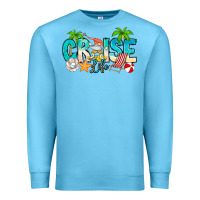 Ocean Blue Cruise Life Premium Sweatshirt - CowhideDigitalArt