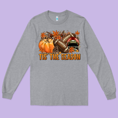 Tis' The Season American Football Long Sleeve Tee Designed By Nancycooperartshop