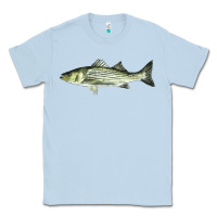 Dusty Blue Striped Bass Classic Tee - LillyAllenDesigns