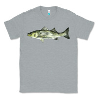 Heather Grey Striped Bass Classic Tee - LillyAllenDesigns