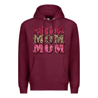 Burgundy Mom mom mom Mother's Day Premium Hoodie - FaDigitalArtStudio