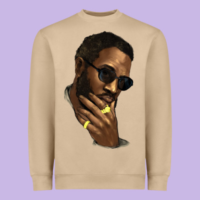 Black Man Heavyweight Sweatshirt Designed By Howdyjamesfarm