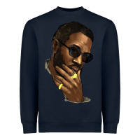 Navy Black man Heavyweight Sweatshirt - HowdyJamesFarm