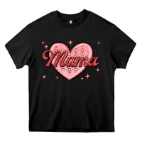 Black mama valentines Heavy Core Tee - MaliasSmallBusiness