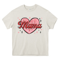 Cream mama valentines Heavy Core Tee - MaliasSmallBusiness