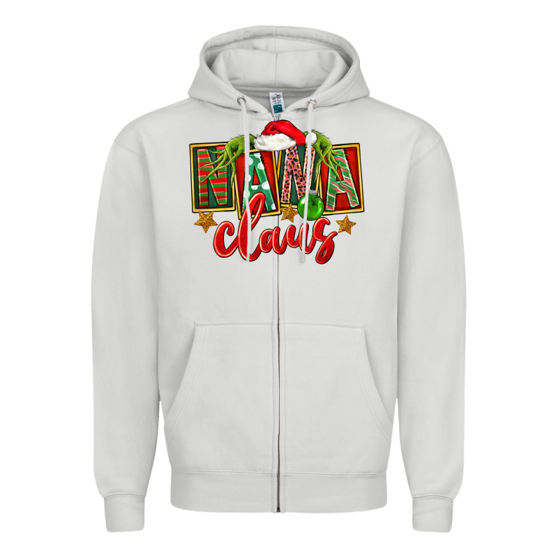 Christmas Nana Claus Mother's Day Zipper Hoodie by FaDigitalArtStudio | Teevron