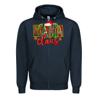 Navy Christmas Nana Claus Mother's Day Zipper Hoodie - FaDigitalArtStudio