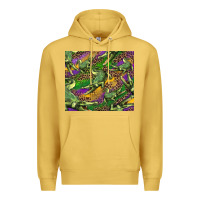 Antique Gold mardi gras Louisiana crocodile leopard Premium Hoodie - RanaPortraitStore
