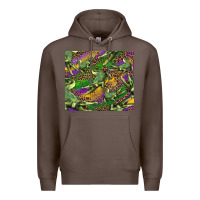 Coffee mardi gras Louisiana crocodile leopard Premium Hoodie - RanaPortraitStore