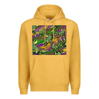 Mustard mardi gras Louisiana crocodile leopard Premium Hoodie - RanaPortraitStore