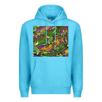 Ocean Blue mardi gras Louisiana crocodile leopard Premium Hoodie - RanaPortraitStore