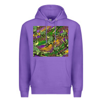 Purple mardi gras Louisiana crocodile leopard Premium Hoodie - RanaPortraitStore