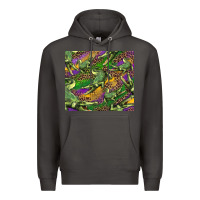 Smoke mardi gras Louisiana crocodile leopard Premium Hoodie - RanaPortraitStore