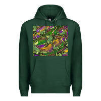 Sports Green mardi gras Louisiana crocodile leopard Premium Hoodie - RanaPortraitStore