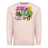 Pale Pink Just Bead it Premium Sweatshirt - CowhideDigitalArt