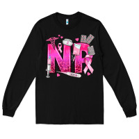 Black breast cancer np nurse practitioner Long Sleeve Tee - texasbilliewilder