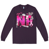 Plum breast cancer np nurse practitioner Long Sleeve Tee - texasbilliewilder