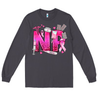 Smoke breast cancer np nurse practitioner Long Sleeve Tee - texasbilliewilder