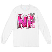 White breast cancer np nurse practitioner Long Sleeve Tee - texasbilliewilder