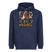 Navy Fur Baby Mama Heavyweight Hoodie - CowhideDigitalArt