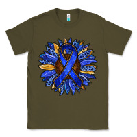 Army Green Colon Cancer Awareness sunflower Classic Tee - RanaPortraitStore
