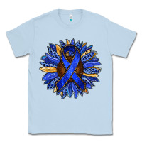 Dusty Blue Colon Cancer Awareness sunflower Classic Tee - RanaPortraitStore