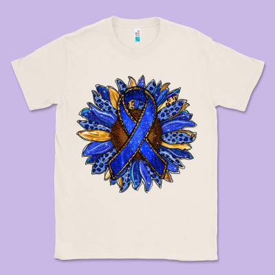Colon Cancer Awareness Sunflower Classic Tee Designed By Ranaportraitstore