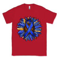 Red Colon Cancer Awareness sunflower Classic Tee - RanaPortraitStore
