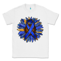White Colon Cancer Awareness sunflower Classic Tee - RanaPortraitStore