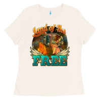 Bone land of the free Ladies Tee - NancyCooperArtShop
