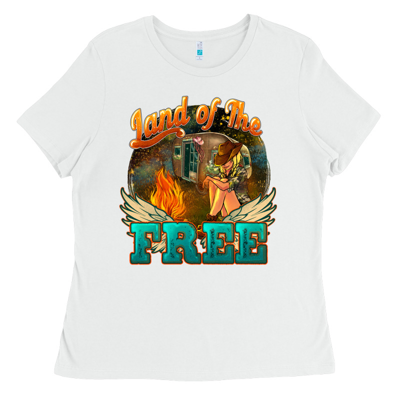 Land Of The Free Ladies Tee by NancyCooperArtShop | Teevron