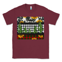 Burgundy cowhide cacti sunflowers christmas mousepad Classic Tee - Jasminsmagicworld