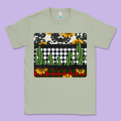 Cowhide Cacti Sunflowers Christmas Mousepad Classic Tee Designed By Jasminsmagicworld